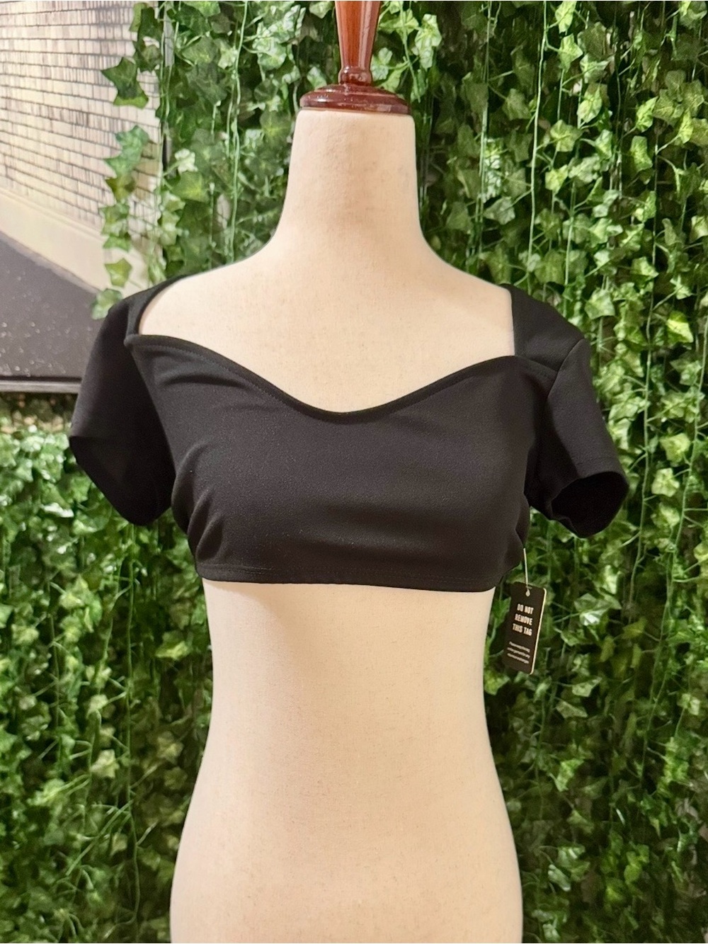 Express Black Crop Top